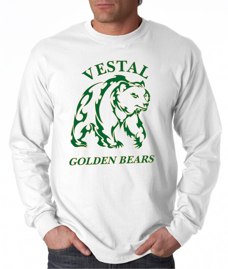 Vestal Golden Bears white long sleeve shirt